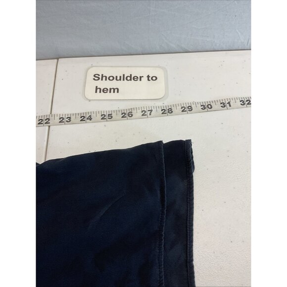 COS Relaxed Crew Neck Black Sweatshirt‎ Tunic Size M Layered look silk trim - Picture 5 of 8